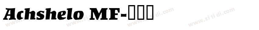 Achshelo MF字体转换